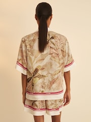 Reiss Santana Reiss | NYBG Satin Floral-Print Shirt - Image 6 of 7