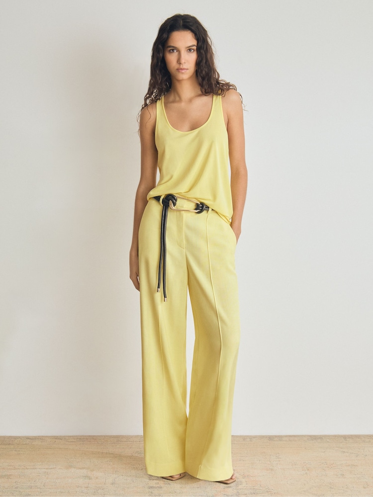 Reiss Lemon Alecia Atelier Wide Leg Suit Trousers - Image 1 of 7