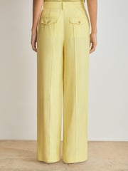 Reiss Lemon Alecia Atelier Wide Leg Suit Trousers - Image 5 of 7