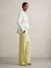 Reiss Lemon Alecia Atelier Wide Leg Suit Trousers - Image 6 of 7