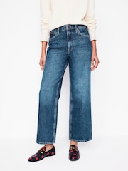 Boden Blue High Rise Straight Crop Jeans - Image 1 of 6