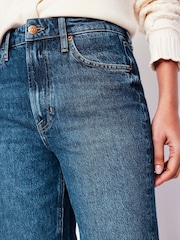 Boden Blue High Rise Straight Crop Jeans - Image 4 of 6