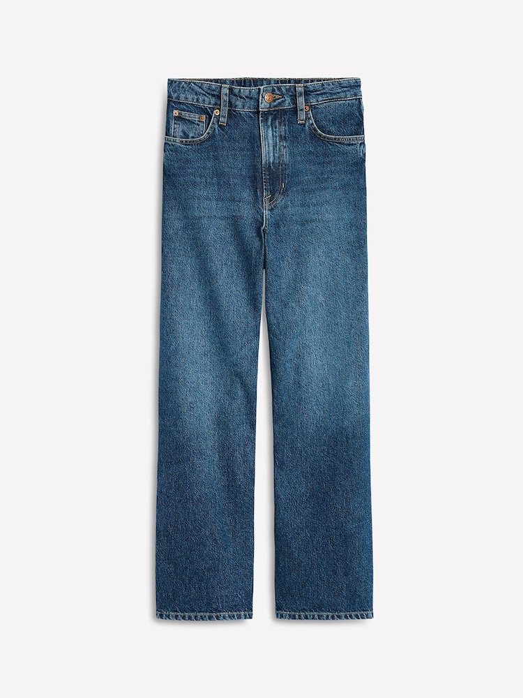 Boden Blue High Rise Straight Crop Jeans - Image 6 of 6