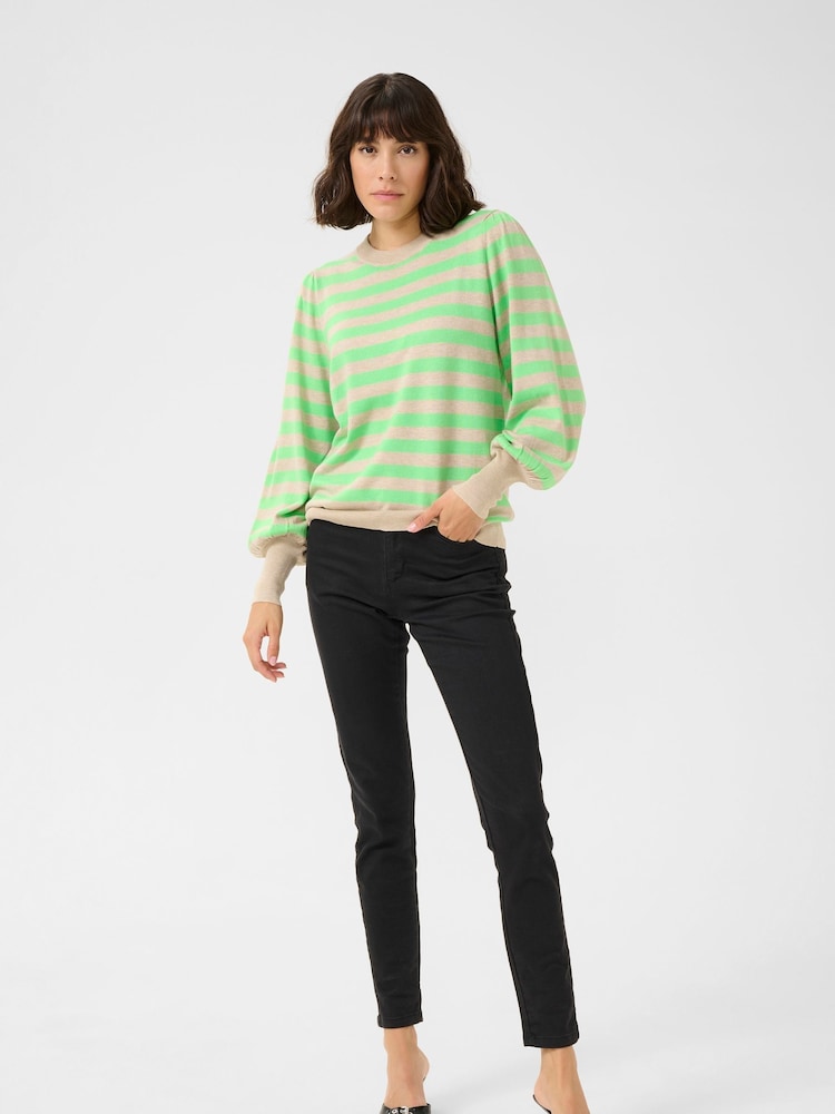 Kaffe Kamala Striped Knit Pullover Jumper - Image 2 of 5