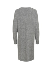 Kaffe KAjuno V-Neck Knee Length Knit Natural Dress - Image 6 of 6