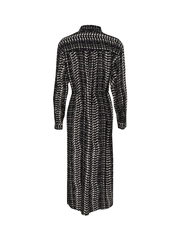 Kaffe KAalice Maxi Length Belted Shirt Dress - Image 4 of 4