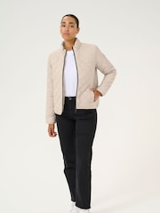Kaffe Grey KAloreen Quilted Hip Length Jacket - Image 2 of 6