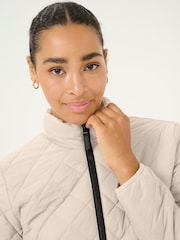 Kaffe Grey KAloreen Quilted Hip Length Jacket - Image 4 of 6
