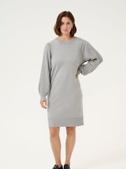Kaffe Kalone Knit Round Neck Knee Length Dress - Image 1 of 2