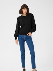 Kaffe Regular Fit KAkaren Beaded Pullover Jumper - Image 2 of 5