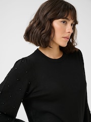 Kaffe Regular Fit KAkaren Beaded Pullover Jumper - Image 3 of 5