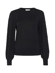 Kaffe Regular Fit KAkaren Beaded Pullover Jumper - Image 4 of 5