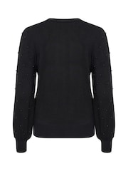 Kaffe Regular Fit KAkaren Beaded Pullover Jumper - Image 5 of 5