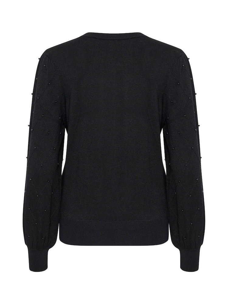 Kaffe Regular Fit KAkaren Beaded Pullover Jumper - Image 5 of 5
