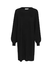 Kaffe Kalone Knit Round Neck Knee Length Dress - Image 4 of 5