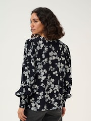 Kaffe Blue KAalice V-Neck Long Sleeve Blouse - Image 2 of 6