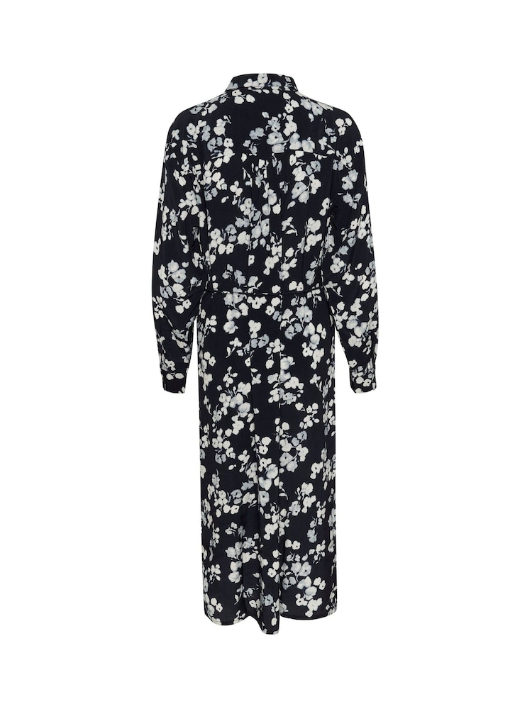 Kaffe KAalice Maxi Length Belted Shirt Dress - Image 4 of 4