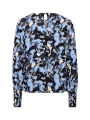 Kaffe KAlura Long Sleeve Printed Black Blouse - Image 5 of 5