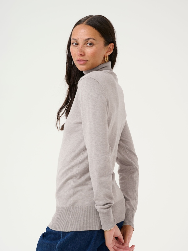 Kaffe Astrid Long Sleeve Regular Fit Roll Neck Jumper - Image 2 of 6
