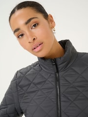 Kaffe KAloreen Quilted Zipper Long Jacket - Image 4 of 6