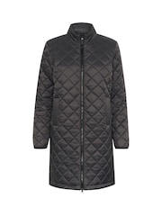 Kaffe KAloreen Quilted Zipper Long Jacket - Image 5 of 6