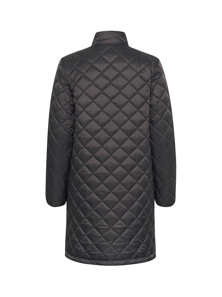 Kaffe KAloreen Quilted Zipper Long Jacket - Image 6 of 6