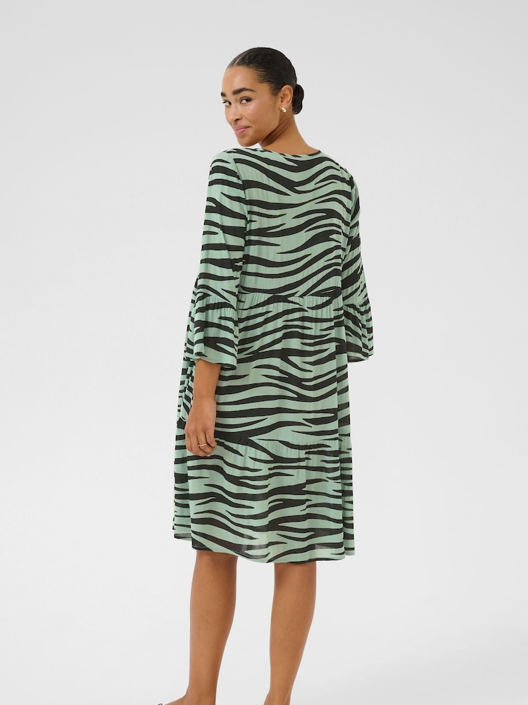 Kaffe A-Line Fit KAlea 3/4 Sleeve Dress - Image 2 of 6