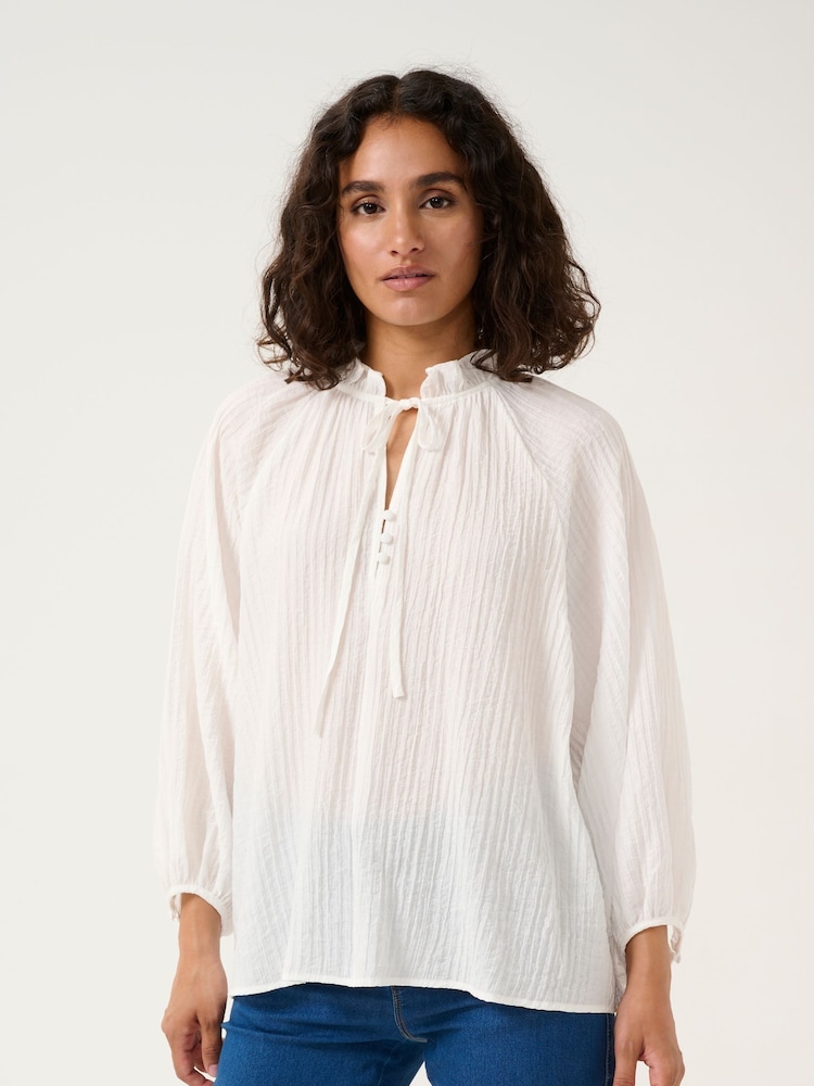Kaffe KAlianna Notch Neck 3/4 Sleeve Blouse - Image 1 of 6
