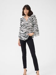 Kaffe KAlea 3/4 Sleeve Ruffle Printed Blouse - Image 3 of 5
