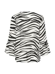 Kaffe KAlea 3/4 Sleeve Ruffle Printed Blouse - Image 5 of 5