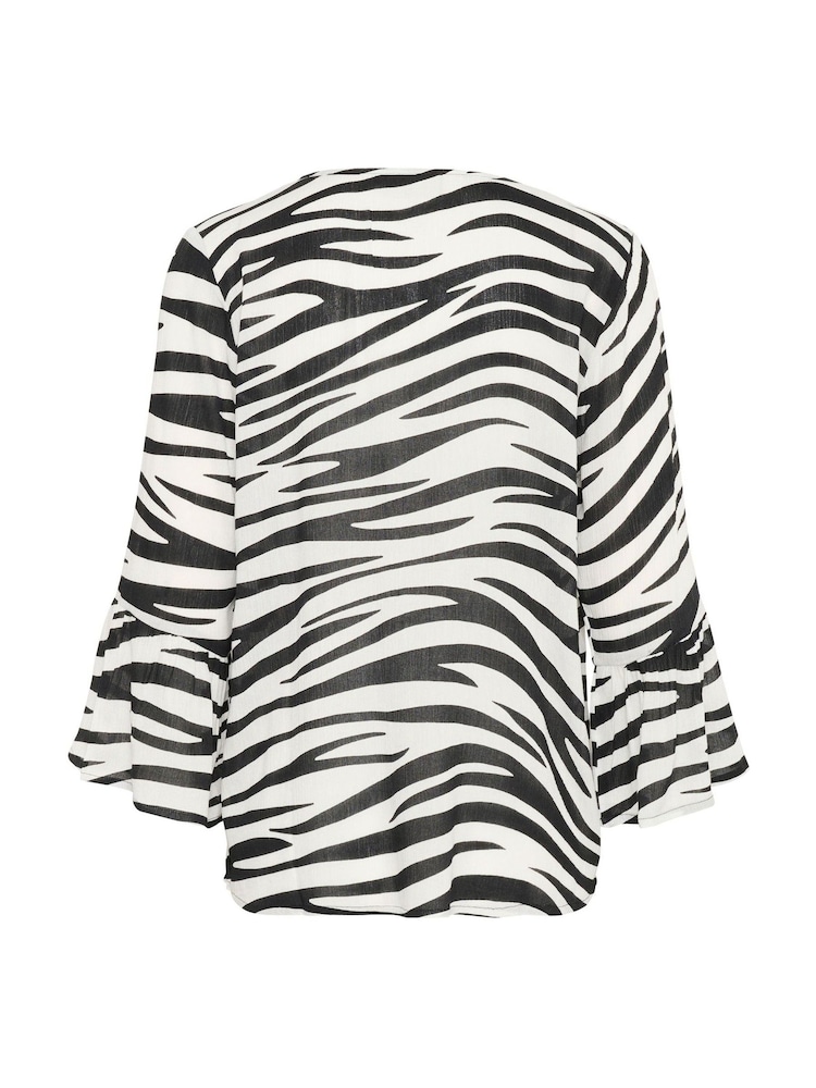 Kaffe KAlea 3/4 Sleeve Ruffle Printed Blouse - Image 5 of 5