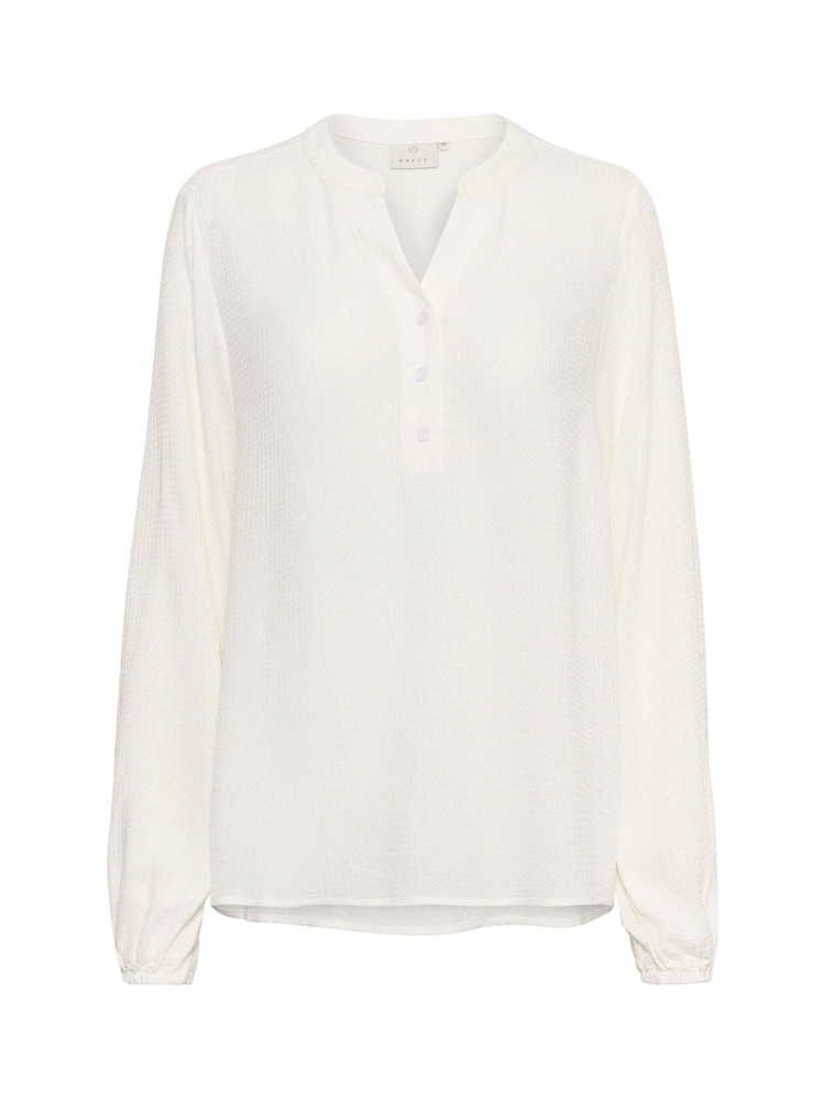 Kaffe KAmathilde Notch Neck Long Sleeve Blouse - Image 4 of 5