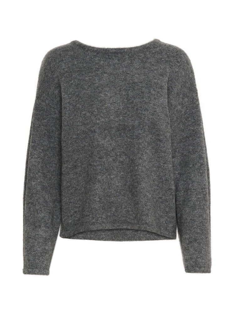 Kaffe Casual Fit Grey KArue Open Back Pullover Jumper - Image 6 of 6