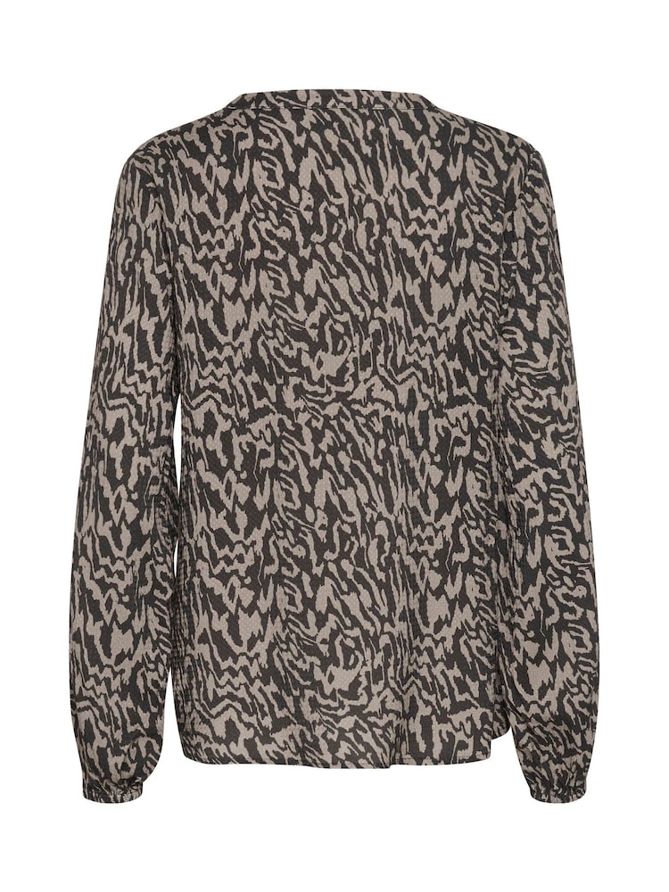 Kaffe KAmathilde Notch Neck Long Sleeve Blouse - Image 6 of 6