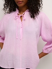 Kaffe KAlianna Notch Neck 3/4 Sleeve Blouse - Image 4 of 6
