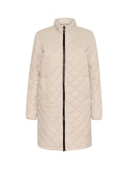 Kaffe KAloreen Quilted Zipper Long Jacket - Image 1 of 2