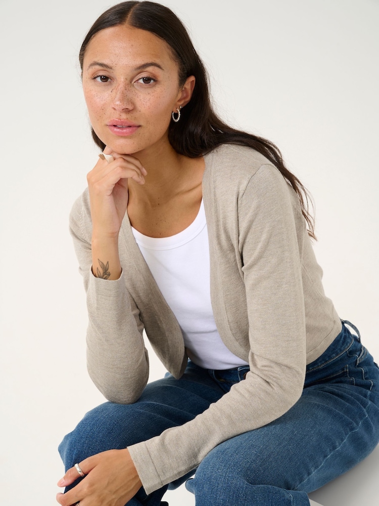 Kaffe Slim Fit Kaastrid Bolero Long Sleeves Cardigan - Image 2 of 5