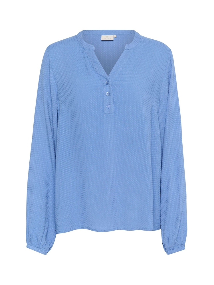 Kaffe KAmathilde Notch Neck Long Sleeve Blouse - Image 5 of 6