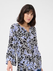 Kaffe KAlea 3/4 Sleeve Ruffle Printed Blouse - Image 1 of 6