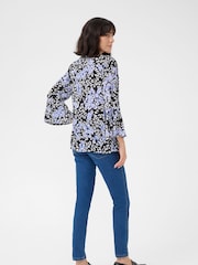 Kaffe KAlea 3/4 Sleeve Ruffle Printed Blouse - Image 2 of 6