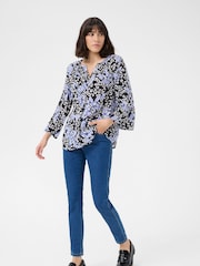 Kaffe KAlea 3/4 Sleeve Ruffle Printed Blouse - Image 3 of 6