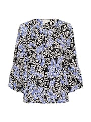 Kaffe KAlea 3/4 Sleeve Ruffle Printed Blouse - Image 5 of 6
