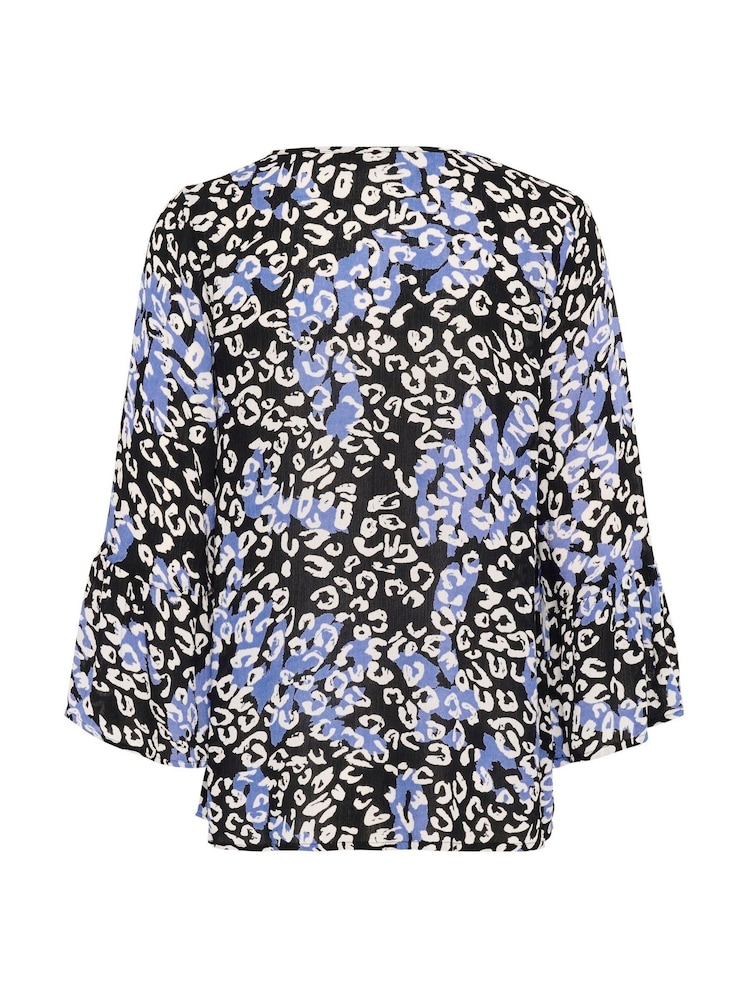 Kaffe KAlea 3/4 Sleeve Ruffle Printed Blouse - Image 6 of 6