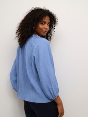 Kaffe KAlianna Notch Neck 3/4 Sleeve Blouse - Image 2 of 6