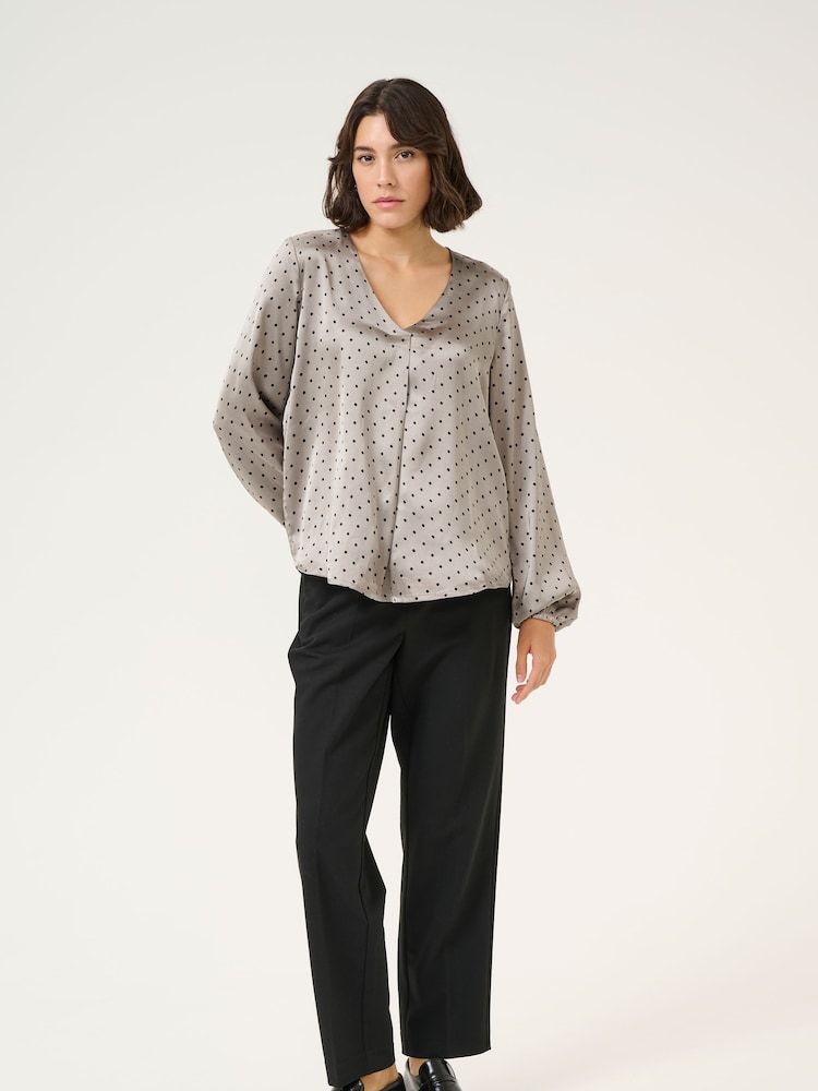 Kaffe KAluna V-Neck Long Sleeve Printed Blouse - Image 2 of 5 Kaffe KAluna V-Neck Long Sleeve Printed Blouse - Image 2 of 5