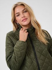 Kaffe KAloreen Quilted Zipper Long Jacket - Image 2 of 5