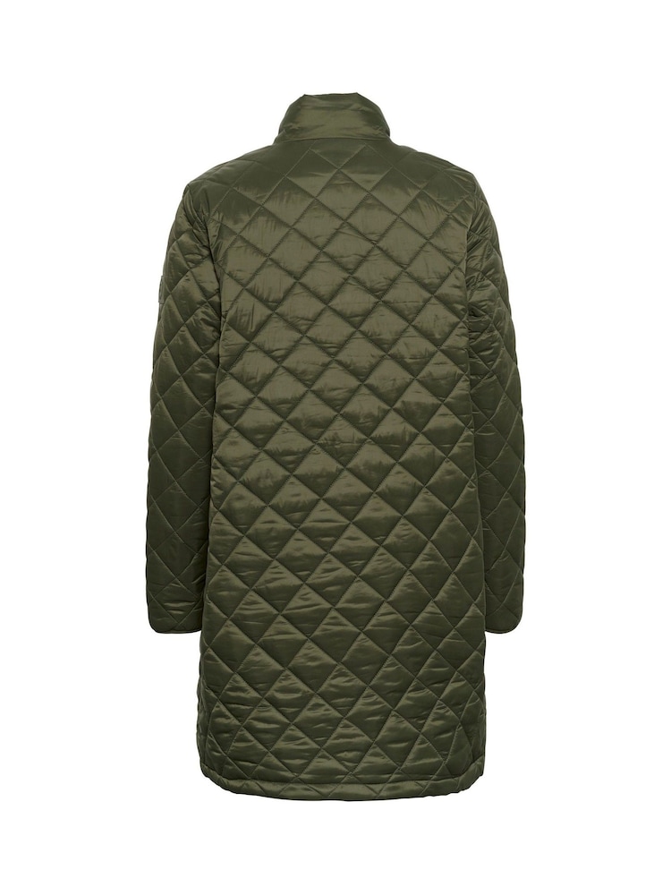 Kaffe KAloreen Quilted Zipper Long Jacket - Image 5 of 5