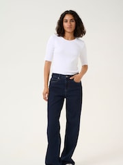 Kaffe KAsinem High Waisted Wide Leg Jeans - Image 3 of 6