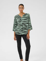 Kaffe KAlea 3/4 Sleeve Ruffle Printed Blouse - Image 2 of 5