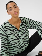 Kaffe KAlea 3/4 Sleeve Ruffle Printed Blouse - Image 3 of 5